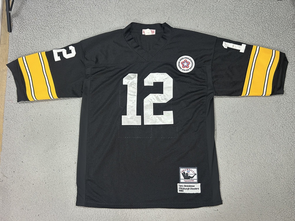 Pittsburgh Steelers Jersey Mens Large NFL Terry Bradshaw 12 Mitchell & Ness